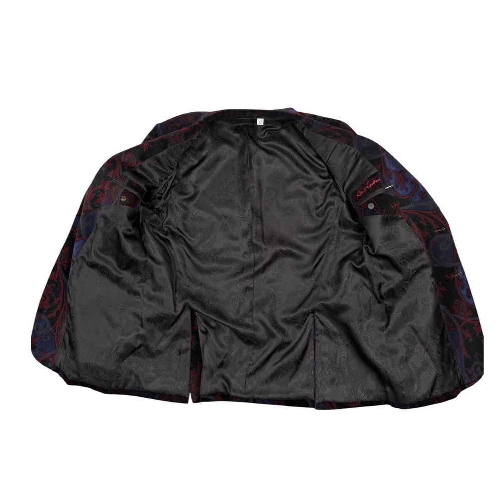 Robert Graham Rare Baron Samedi Voodoo Paisley Rhinestone Men's Blazer 44R (42R) - Picture 7 of 14